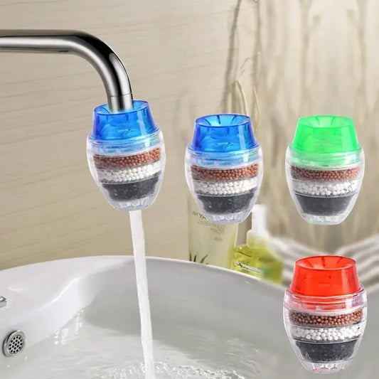 Mini Faucet Water Filter - Multi-Layer Filtration and Colorful Design